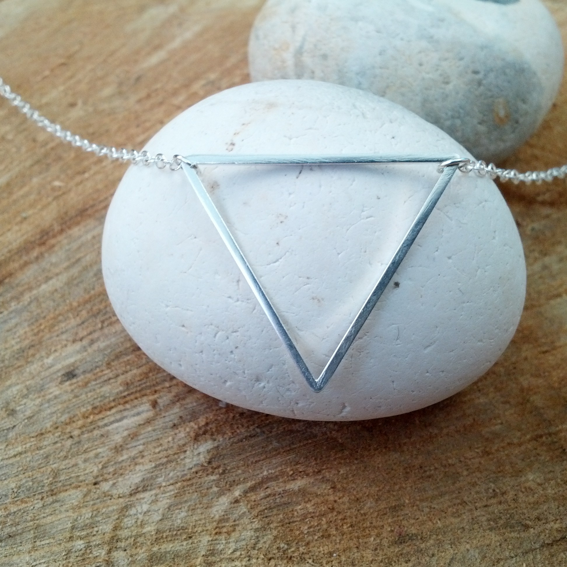 Silver triangle pendant