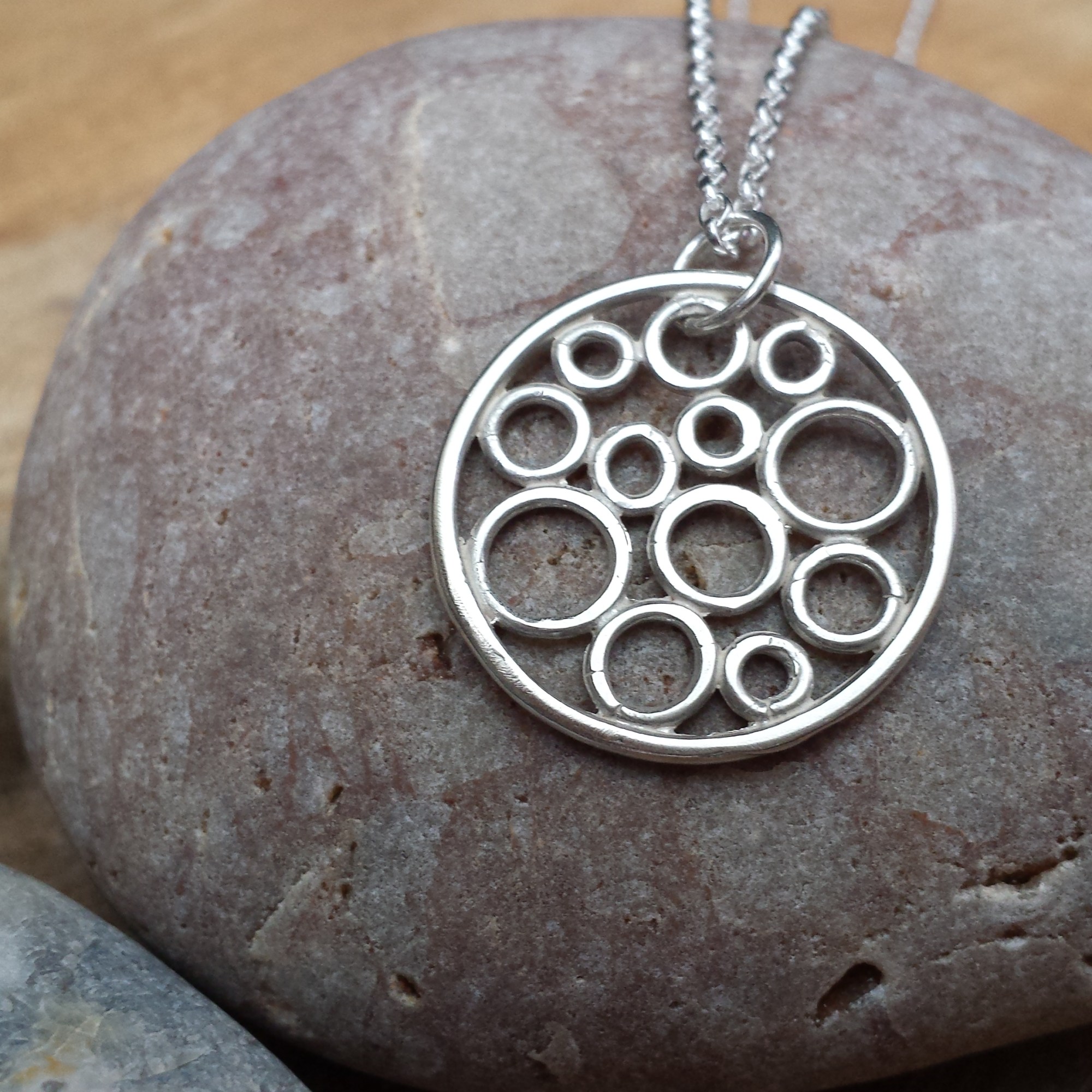 Silver circles pendant